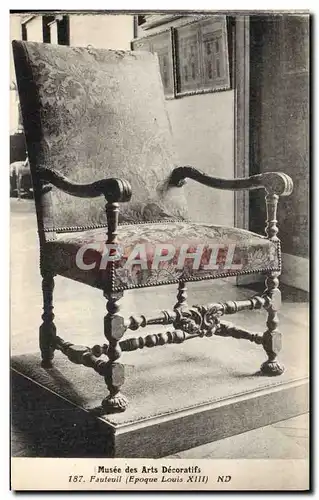 Cartes postales Musee des Arts Decoratifs Fauteuil Louis XIII