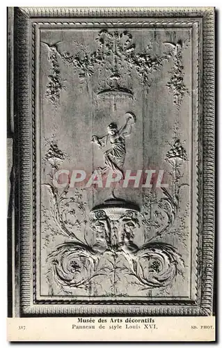 Cartes postales Musee des Arts Decoratifs Panneau de style Louis XVI