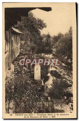Cartes postales Gresy sur Aix Tombeau eleve a la memoire de la baronne du Broc