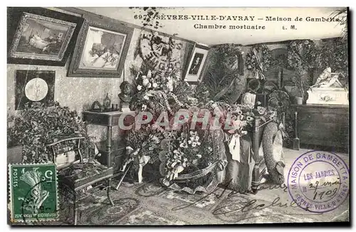Cartes postales Sevres Ville d&#39Avray Maison de Gambetta Chambre mortuaire