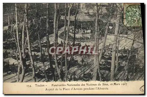 Ansichtskarte AK Toulon Funerailles nationales des victimes du Iena Aspect de la place d&#39armes pendant l&#39Ab