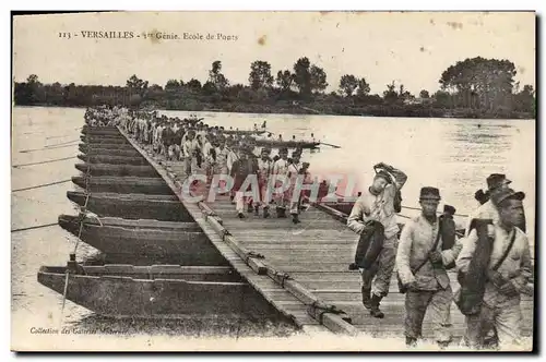 Cartes postales Militaria Versailles 1er Genie Ecole de ponts