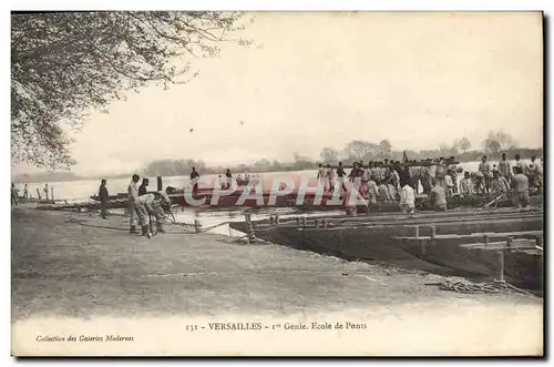 Cartes postales Militaria Versailles 1er Genie Ecole de ponts