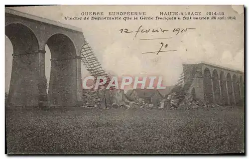 Cartes postales Militaria Viaduc de Dannemarie que le Genie Francais a fait sauter