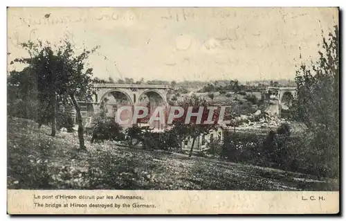 Ansichtskarte AK Militaria Le pont d&#39Hirson detruit par les Allemands