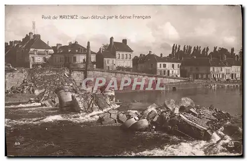 Ansichtskarte AK Militaria Pont de Maxence detruit par le Genie Francais