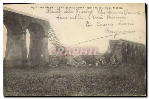 Cartes postales Militaria Dannemarie Le viaduc que le Genie Francais a fait sauter