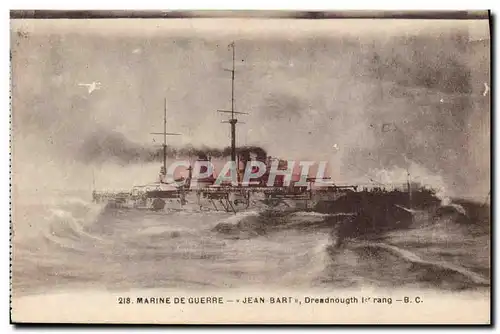 Cartes postales Bateau Jean Bart Dreadnought 1er rang