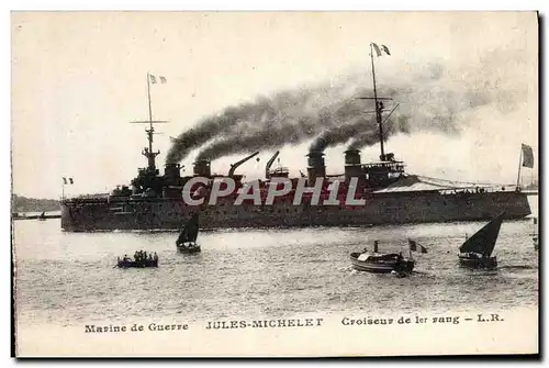 Cartes postales Bateau Jules Michelet Croiseur de 1er rang