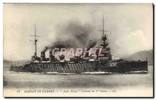 Cartes postales Bateau Jules Ferry Croiseur de 1ere classe