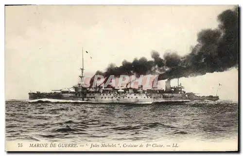 Ansichtskarte AK Bateau Jules Michelet Croiseur de 1ere classe
