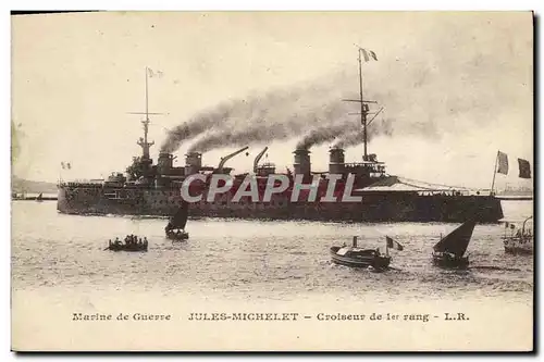 Cartes postales Bateau Jules Michelet Croiseur de 1er rang