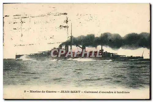 Cartes postales Bateau Jean Bart Cuirasse d'escadre a turbines