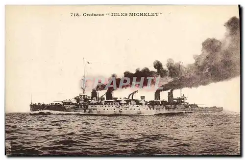 Cartes postales Bateau Jules Michelet Croiseur