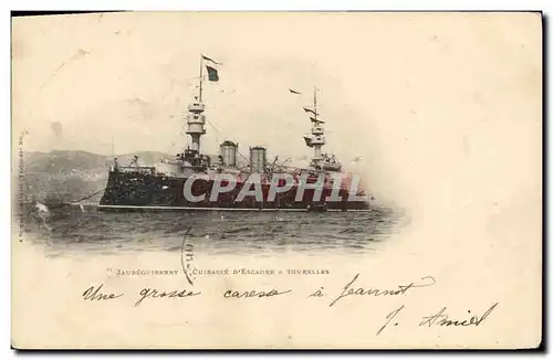 Cartes postales Bateau Jaureguiberry Cuirasse d&#39escadre a tourelles