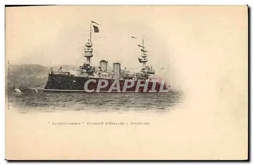 Cartes postales Bateau Jaureguiberry Cuirasse d&#39escadre a tourelles