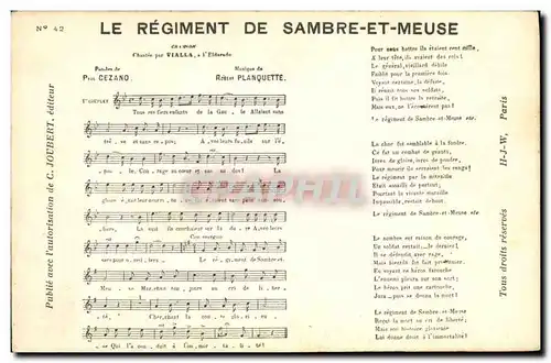 Ansichtskarte AK Le regiment de Sambre et Meuse Paul Cezano Robert Planquette