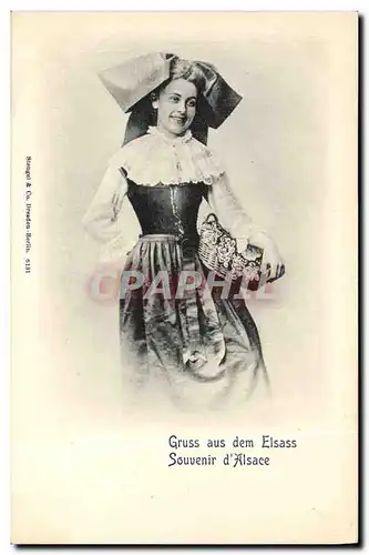 Cartes postales Folklore Alsace Alsacienne