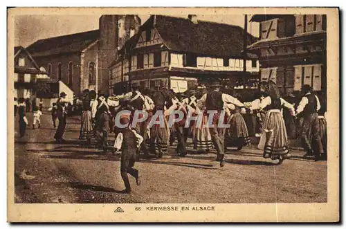 Ansichtskarte AK Folklore Alsace Kermesse en Alsace