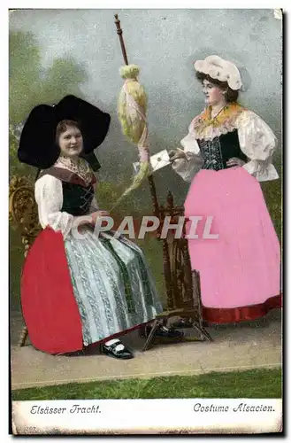 Ansichtskarte AK Folklore Alsace Costume Alsacien