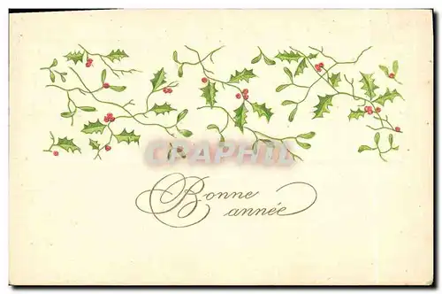 Cartes postales Fantaisie Fleurs Bonne annee