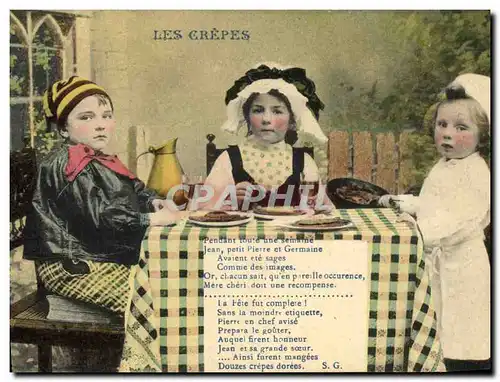 Cartes postales Cuisine Enfants les crepes