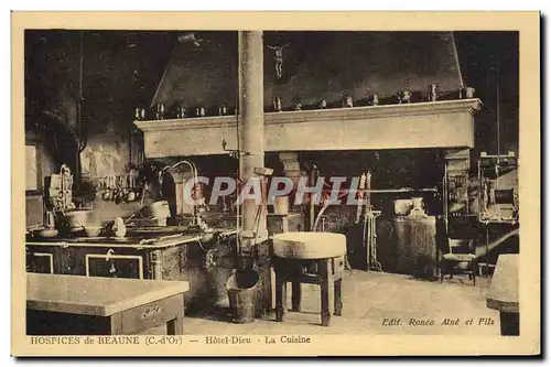 Cartes postales Cuisine Hospices de Beaune Hotel Dieu