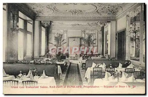 Cartes postales Cuisine Grand Cafe Restaurant Suisse Maragon et Danglard