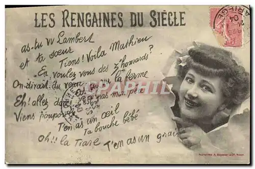 Cartes postales Fantaisie Femme Les rengaines du siecle