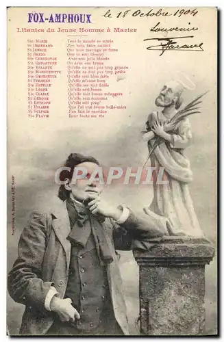 Cartes postales Fantaisie Litanies du jeune homme a marier