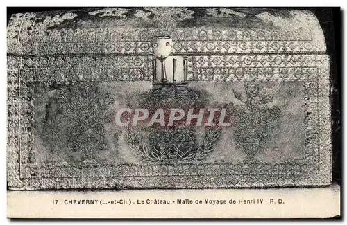 Cartes postales Cheverny Le chateau Malle de voyage de Henri IV