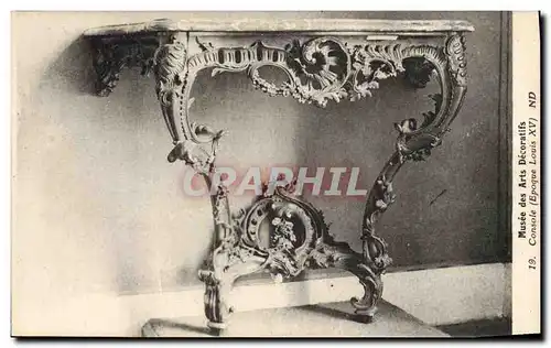 Cartes postales Musee des Arts decoratifs Console louis XV