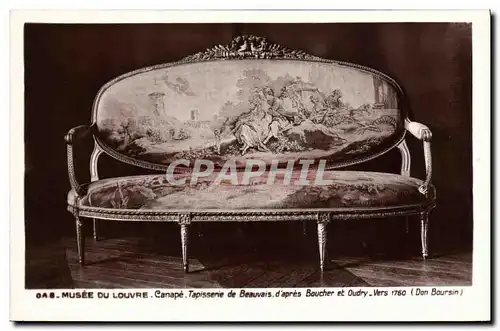 Cartes postales Musee du Louvre Canape Tapisserie de Beauvais d&#39apres Boucher et Oudry