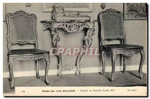 Ansichtskarte AK Musee des Arts decoratifs Chaise et console louis XV