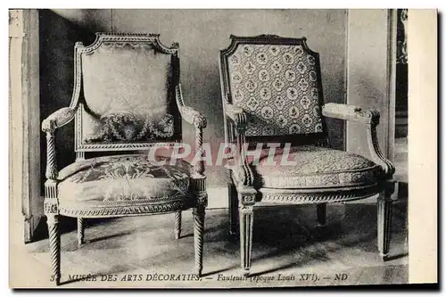 Cartes postales Musee des Arts decoratifs Fauteuil Louis XVI