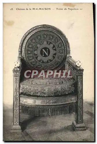 Cartes postales Chateau de la Malmaison Trone de Napoleon 1er