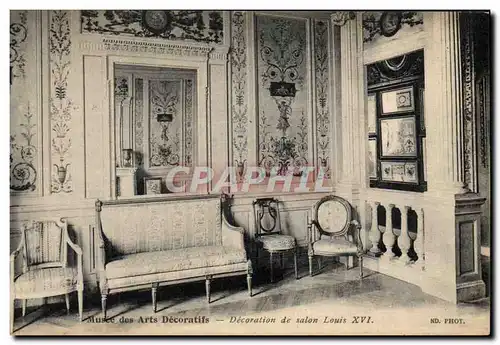 Ansichtskarte AK Musee des Arts decoratifs Decoration de salon Louis XVI