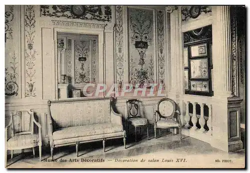 Cartes postales Musee des Arts decoratifs Decoration de salon Louis XVI
