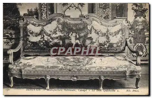 Cartes postales Beauvais Manufacture Nationale Canape Le Don Quichotte