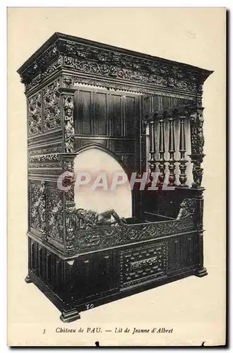 Cartes postales Chateau de Pau Lit de Jeanne d&#39Albret