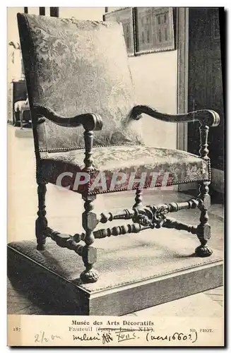 Cartes postales Musee des Arts decoratifs Fauteuil