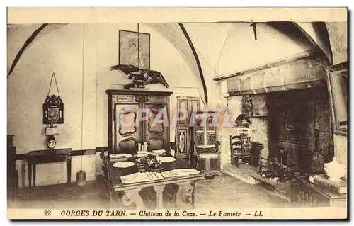 Cartes postales Gorges du Tarn Chateau de la Caze Le fumoir