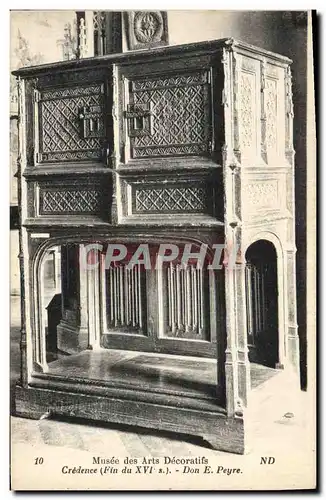 Cartes postales Musee des Arts decoratifs Credence Don Peyre