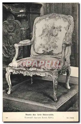 Cartes postales Musee des Arts decoratifs Fauteuil Louis XIV