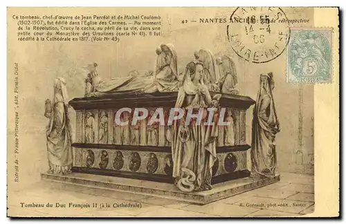 Cartes postales Nantes Tombeau du Duc Francois II La cathedrale