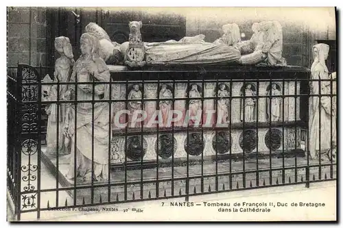 Cartes postales Nantes Tombeau de Francois II Duc de Bretagne dans la cathedrale