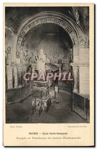 Ansichtskarte AK Poitiers Eglise Sainte Radegonde Crypte et tombeau de Sainte Radegonde