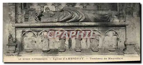 Cartes postales Le Bugey Eglise d&#39Ambronay Tombeau de Mauvoisin