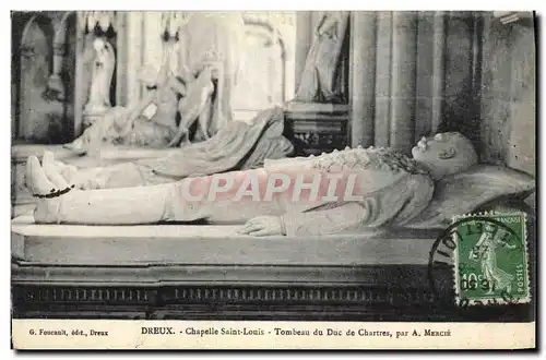 Cartes postales Dreux Chapelle Saint Louis Tombeau du Duc de Chartres par Mercie