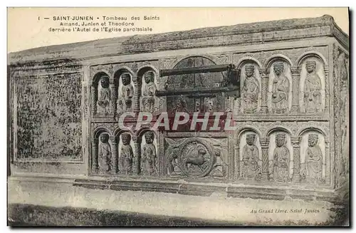Cartes postales Saint Junien Tombeau des Saints Armand Junien et Theodore derriere l&#39autel de l&#39eglise par